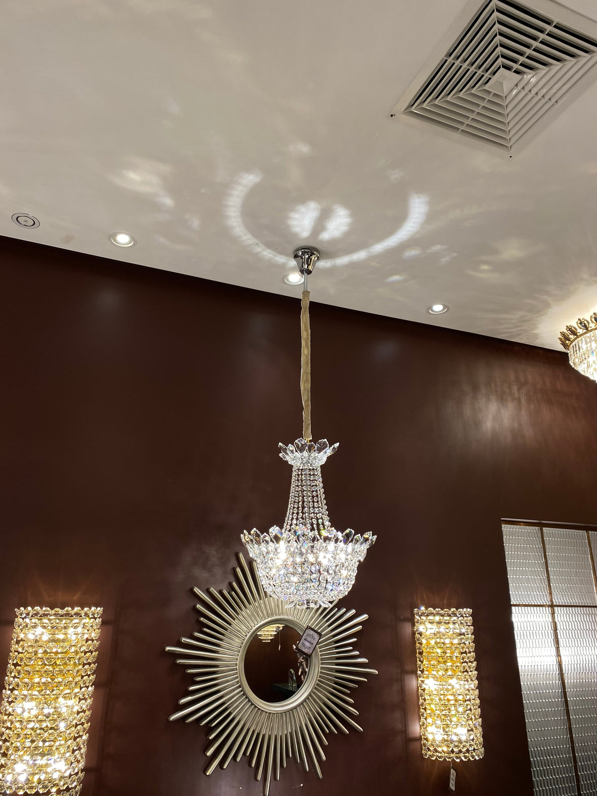 Empire Crystal Pendant Chandelier for Foyer/Entryway