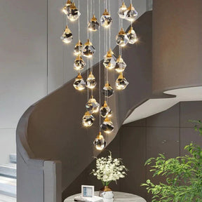 Prism Crystal Staircase Chandelier
