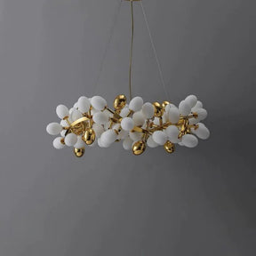 Luxury Escamoles Modern Grape Round Chandelier