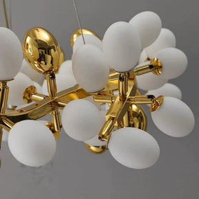 Luxury Escamoles Modern Grape Round Chandelier