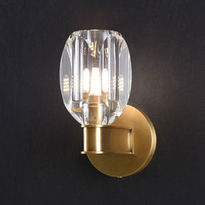 Classic Crystal Cup Wall Sconce, Brass