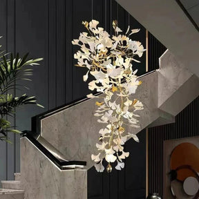 Luxury Ceramic Ginkgo Chandelier