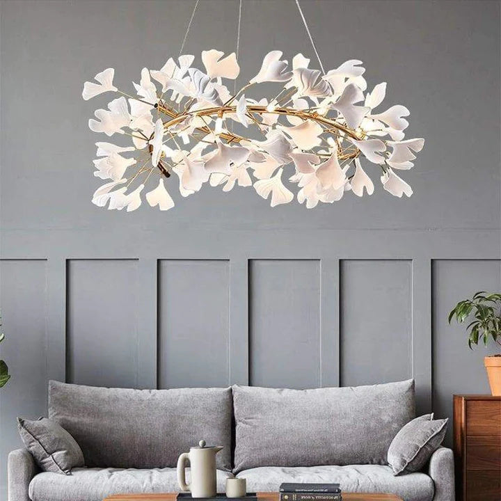 Luxury Ceramic Ginkgo Chandelier