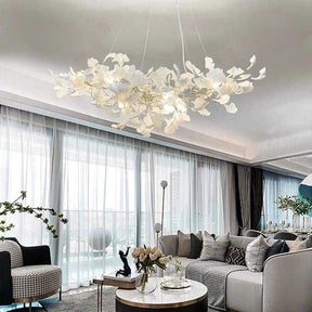 Luxury Ceramic Ginkgo Chandelier