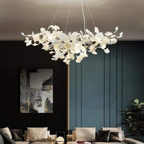 Luxury Ceramic Ginkgo Chandelier