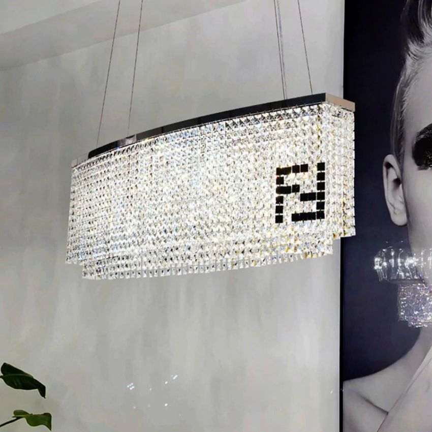 Fandi Oval Crystal Chandelier For Dining Table