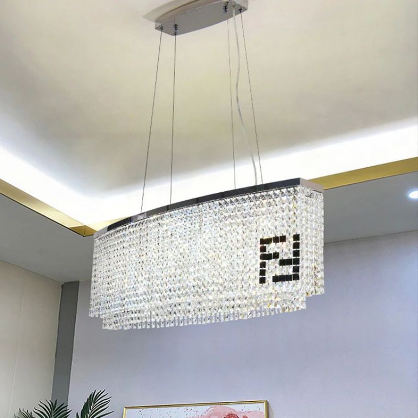 Fandi Oval Crystal Chandelier For Dining Table