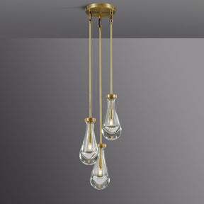 Raindrop round chandelier 8"(rod)