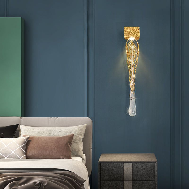 Slade Modern Branch Crystal Wall Sconce For Bedroom Wall Sconce J-CHANDELIER   