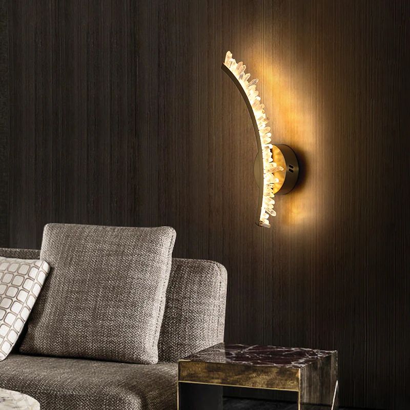 Rock Crystal Bracket Wall Sconce - valleylamps