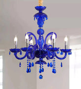 Nordic Klein Blue CanMLe Crystal Chandelier for Living Room/Bedroom