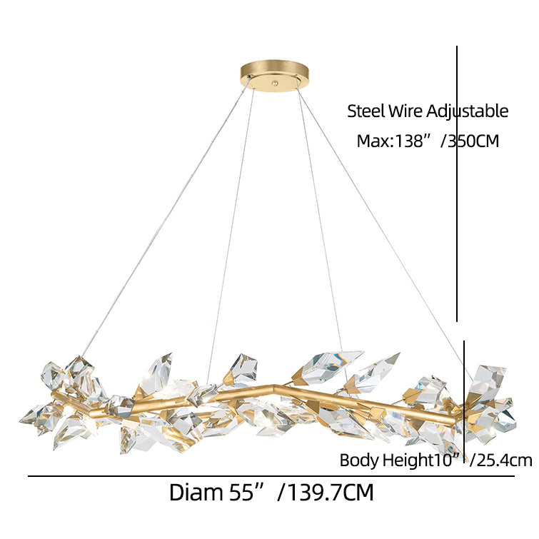 Addison 55"  Round Crystal Chandelier