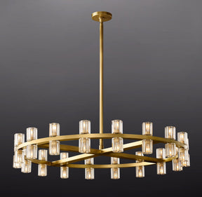 Anchon Crystal Cup Round Chandelier 36", K9 Crystal Chandeliers for Living Room
