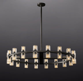 Anchon Crystal Cup Round Chandelier 36", K9 Crystal Chandeliers for Living Room