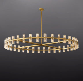 Anchon Crystal Cup Round Chandelier 60", Decoration Chandelier Modern for Living Room