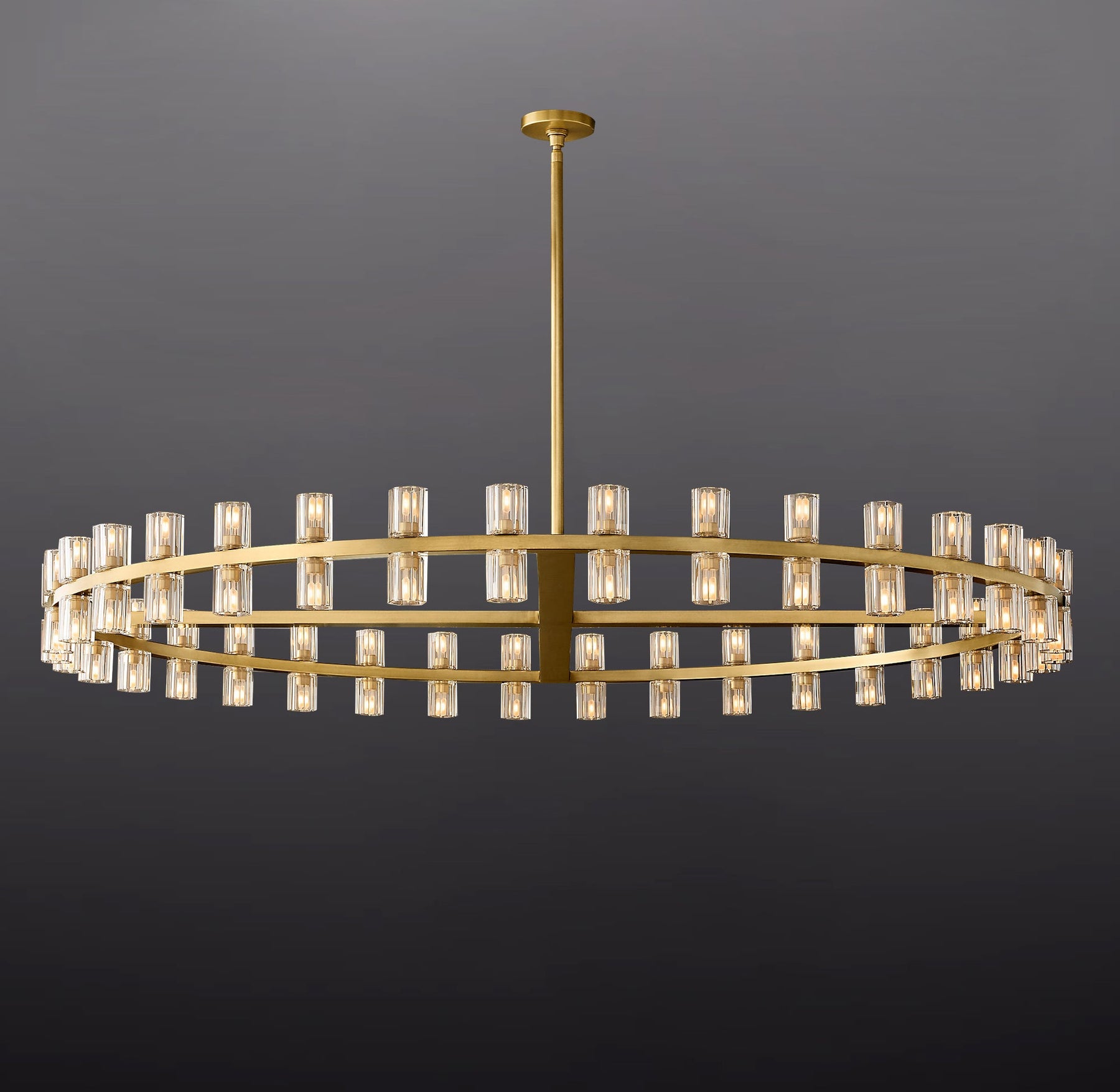 Anchon Crystal Cup Round Chandelier 60", Decoration Chandelier Modern for Living Room