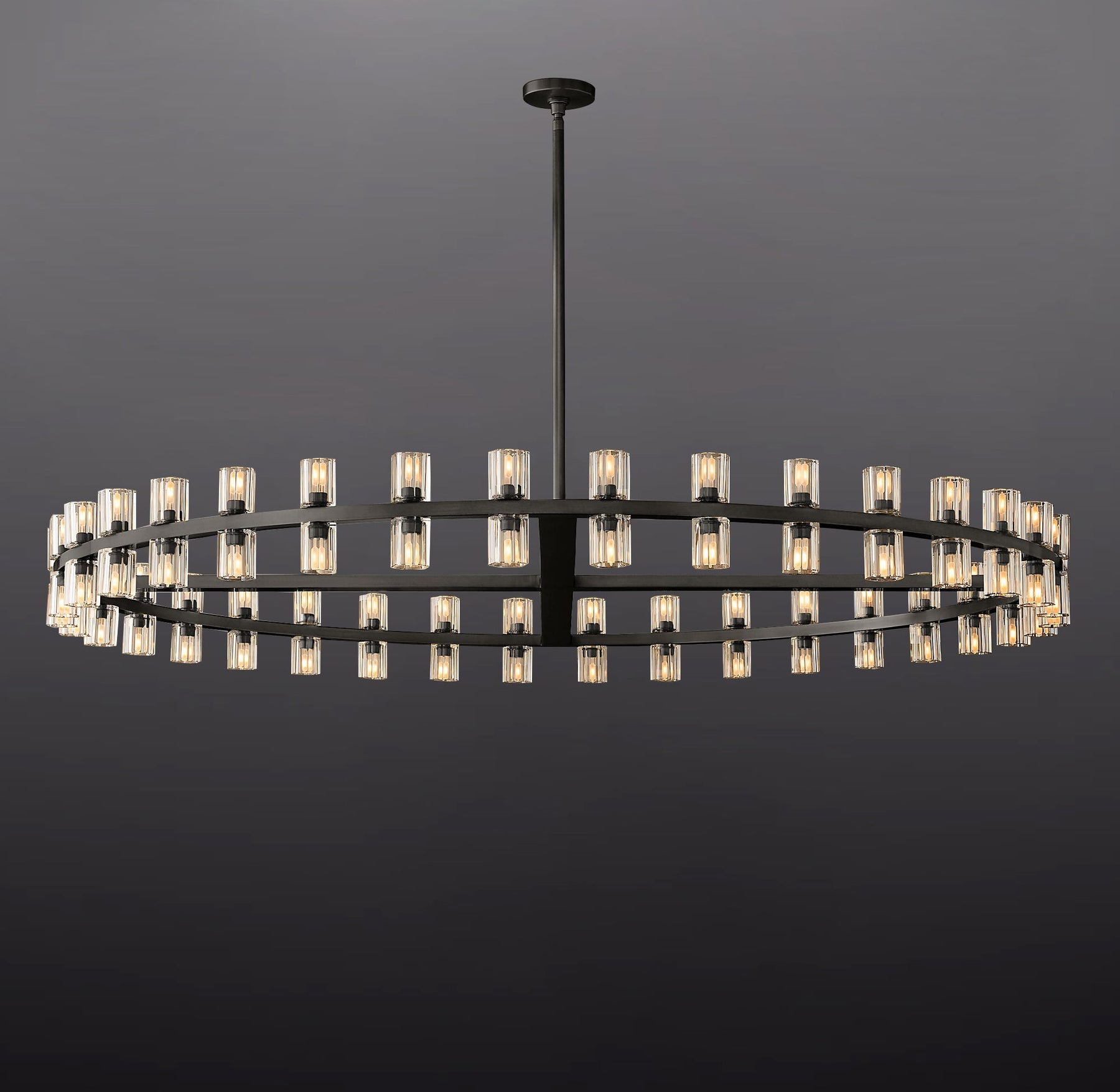 Anchon Crystal Cup Round Chandelier 60", Decoration Chandelier Modern for Living Room