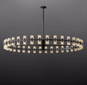 Anchon Crystal Cup Round Chandelier 60", Decoration Chandelier Modern for Living Room