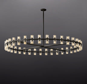 Anchon Crystal Cup Round Chandelier 60", Decoration Chandelier Modern for Living Room