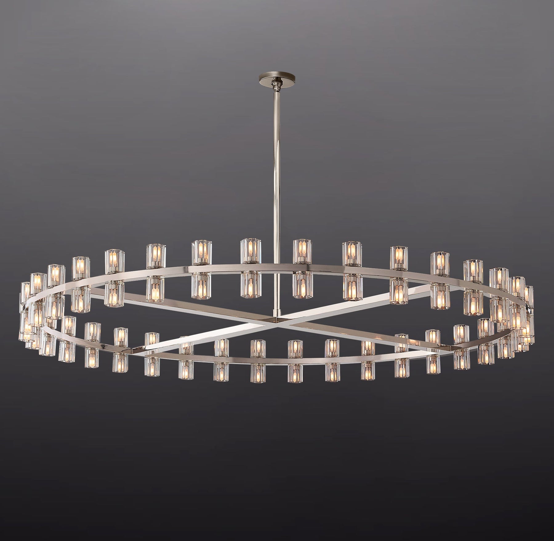 Anchon Crystal Cup Round Chandelier 60", Decoration Chandelier Modern for Living Room