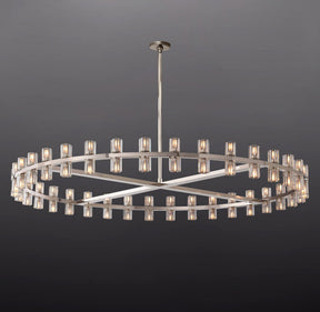 Anchon Crystal Cup Round Chandelier 60", Decoration Chandelier Modern for Living Room