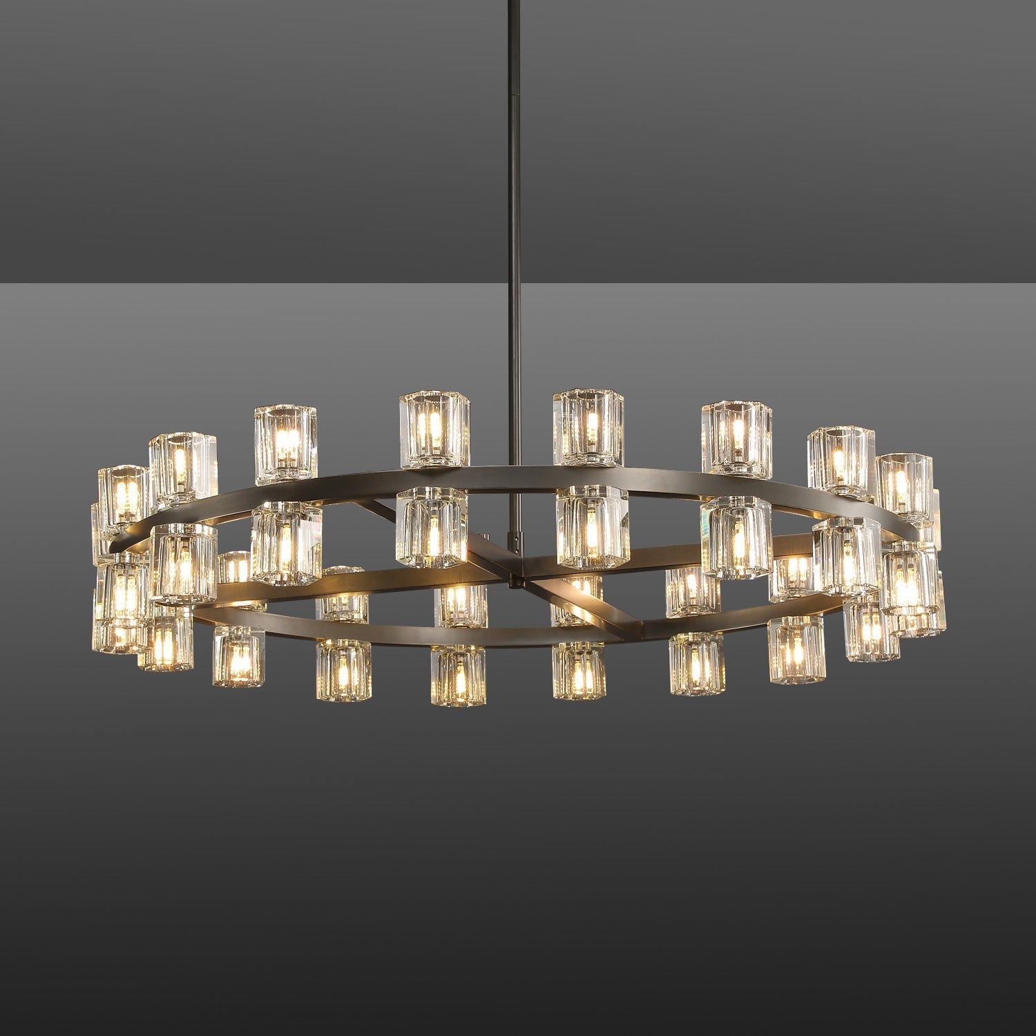 Arcachon Crystal Round Chandelier 36"
