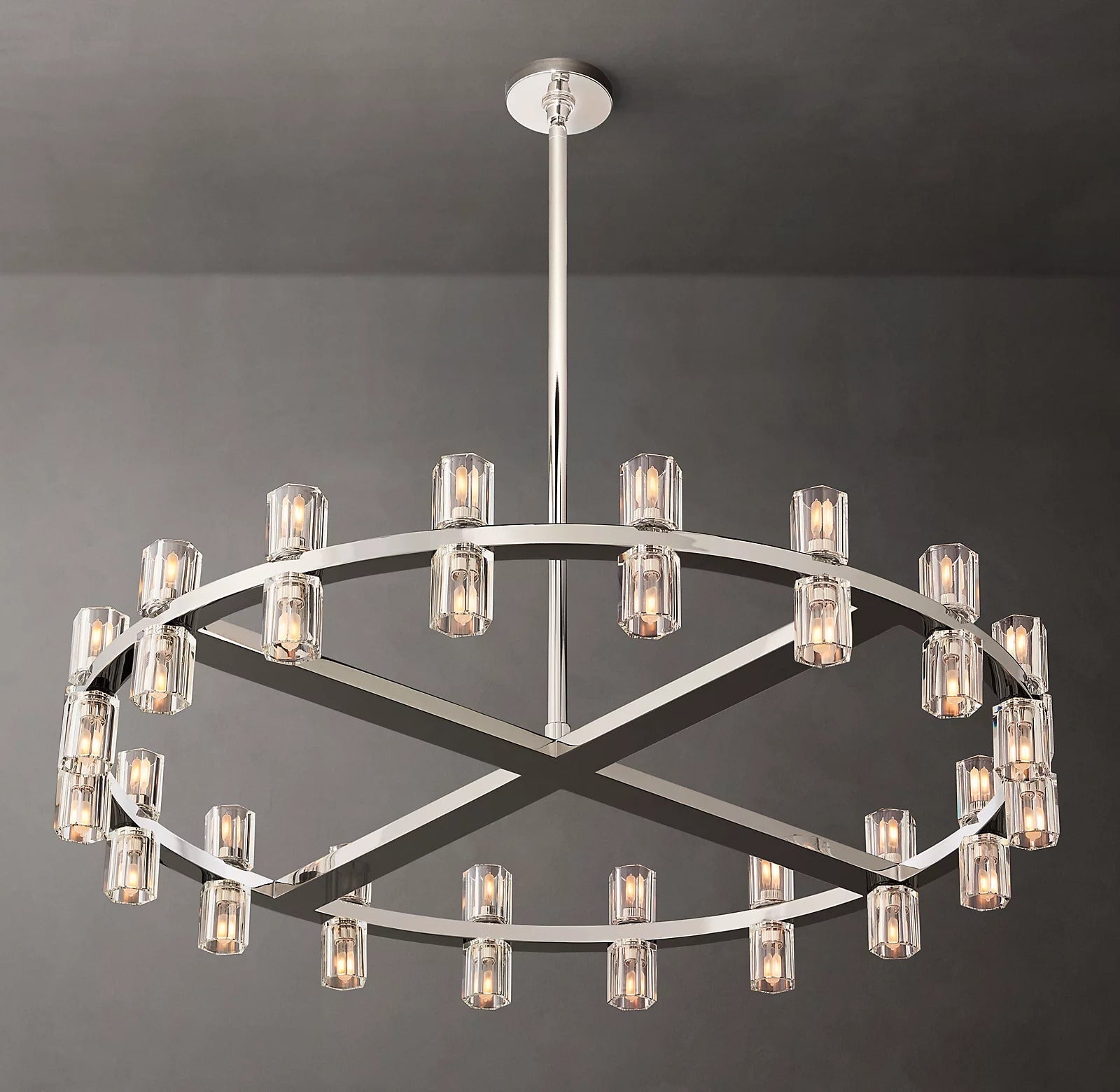 Arcachon Crystal Round Chandelier 36"