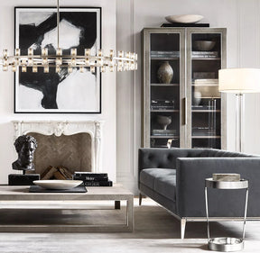 Arcachon Crystal Round Chandelier 36"