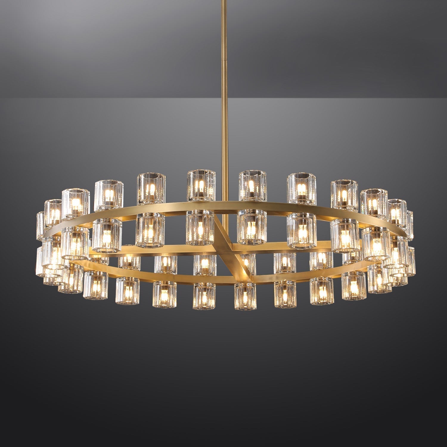 Arcachon Crystal Round Chandelier 48"