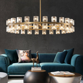 Arcachon Crystal Round Chandelier 48"