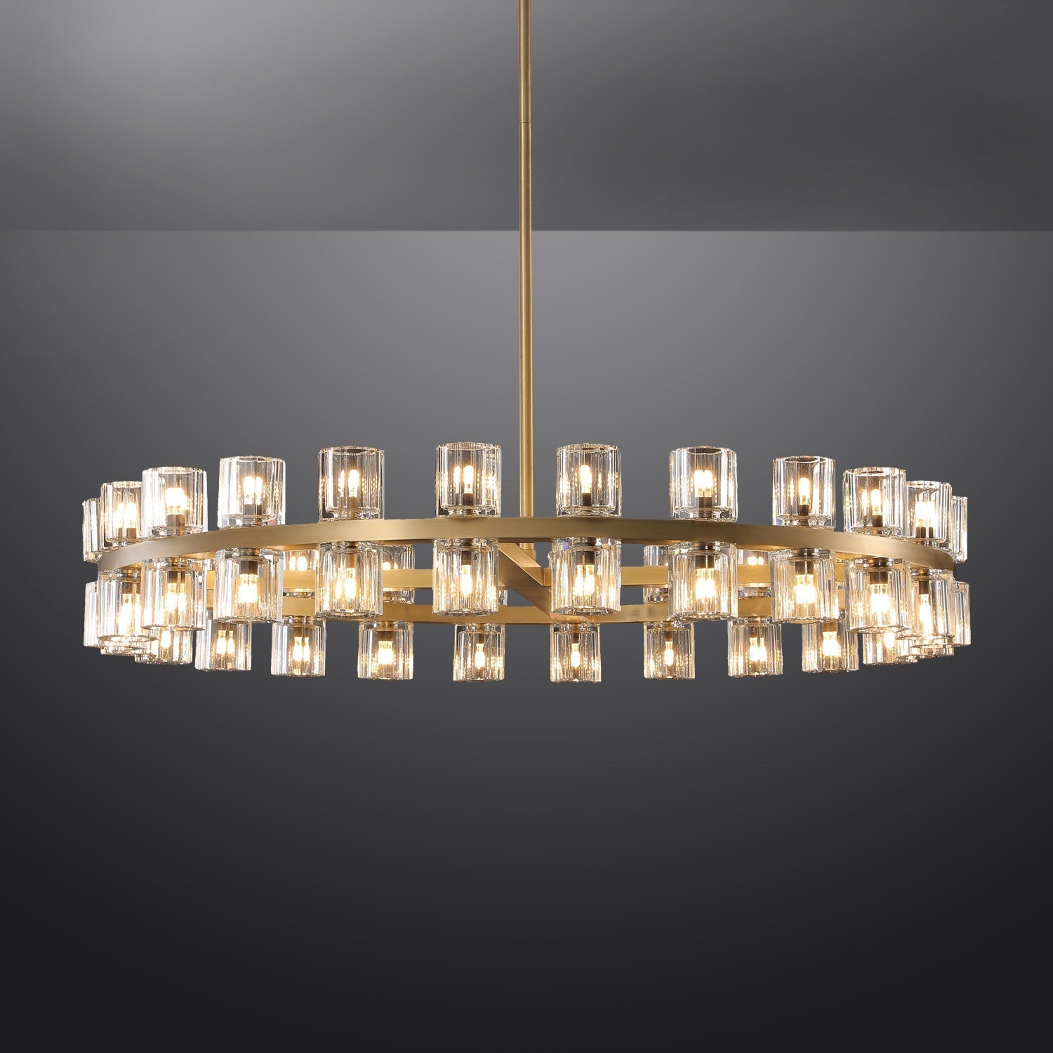Arcachon Crystal Round Chandelier 48"