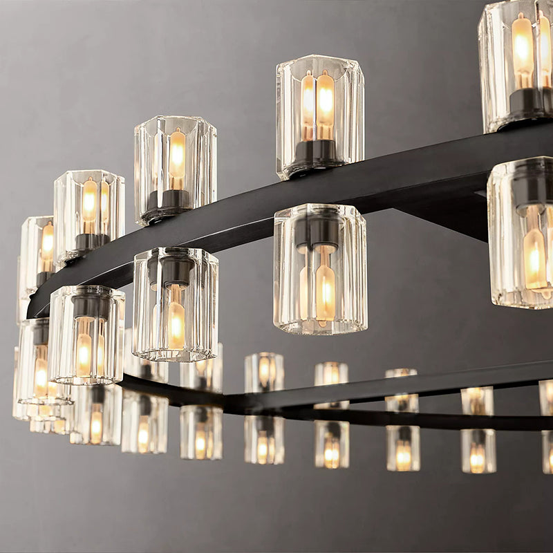 Arcachon Crystal Round Chandelier 60"