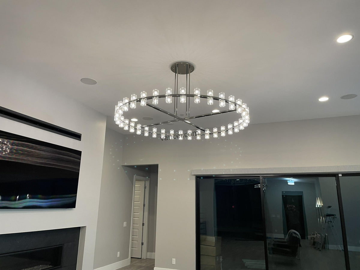 Arcachon Crystal Round Chandelier 60"