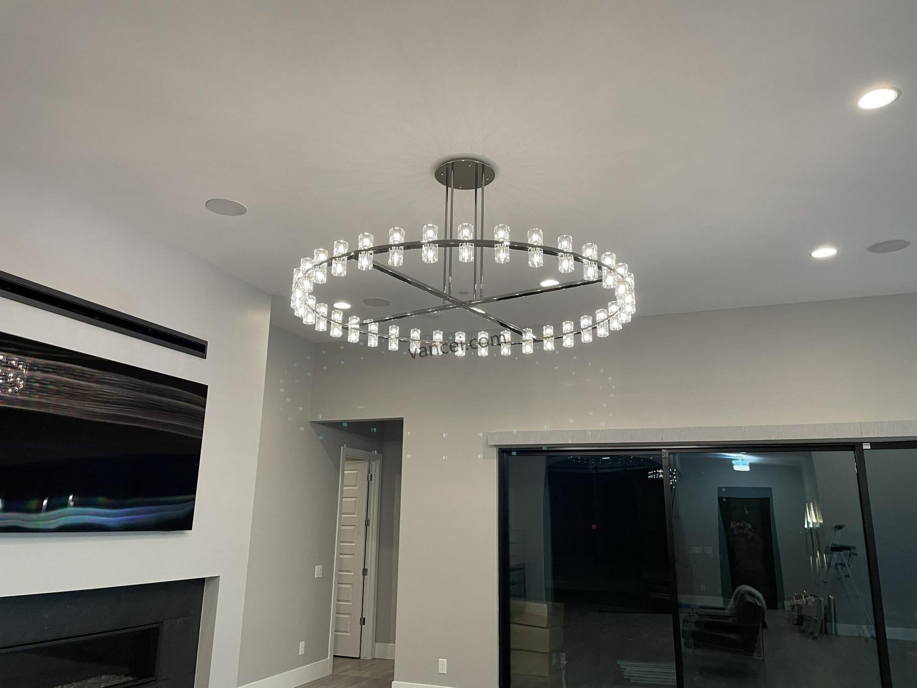 Arcachon Crystal Round Chandelier 60"
