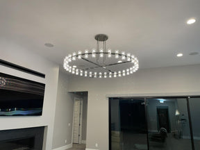 Arcachon Crystal Round Chandelier 60"
