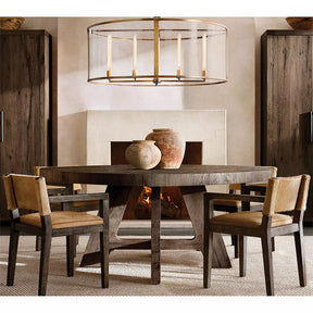 Backward Round Chandelier  D 44"