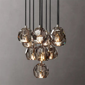 Bille De Crystal Ball Cluster Chandelier 14"