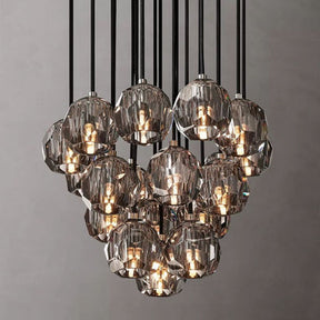 Bille De Crystal Ball Cluster Chandelier 19"