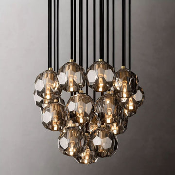 Bille De Crystal Ball Cluster Chandelier 19"