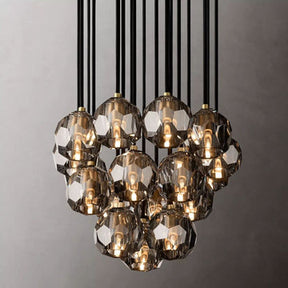 Bille De Crystal Ball Cluster Chandelier 19"