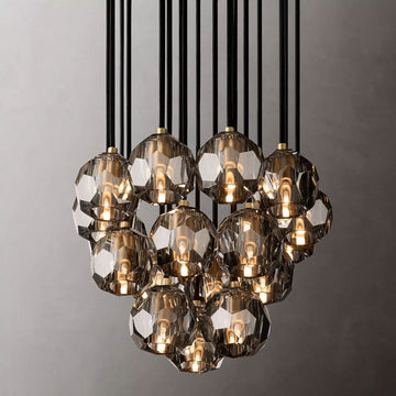 Bille De Crystal Ball Cluster Chandelier 19"