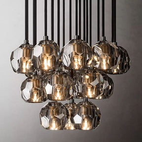 Bille De Crystal Ball Cluster Chandelier 19"