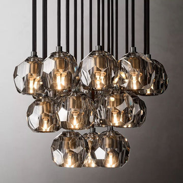 Bille De Crystal Ball Cluster Chandelier 19"