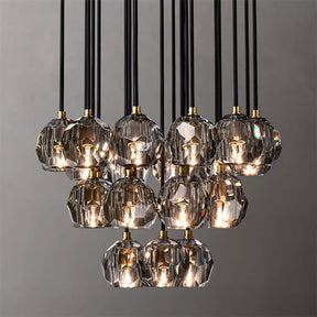 Bille De Crystal Ball Cluster Chandelier 24"