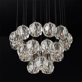 Bille De Crystal Ball Cluster Chandelier 24"