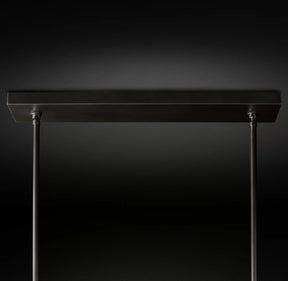 Bille De Crystal Ball Double Linear Chandelier 60"