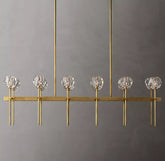 Bille De Crystal Ball Double Linear Chandelier 60"