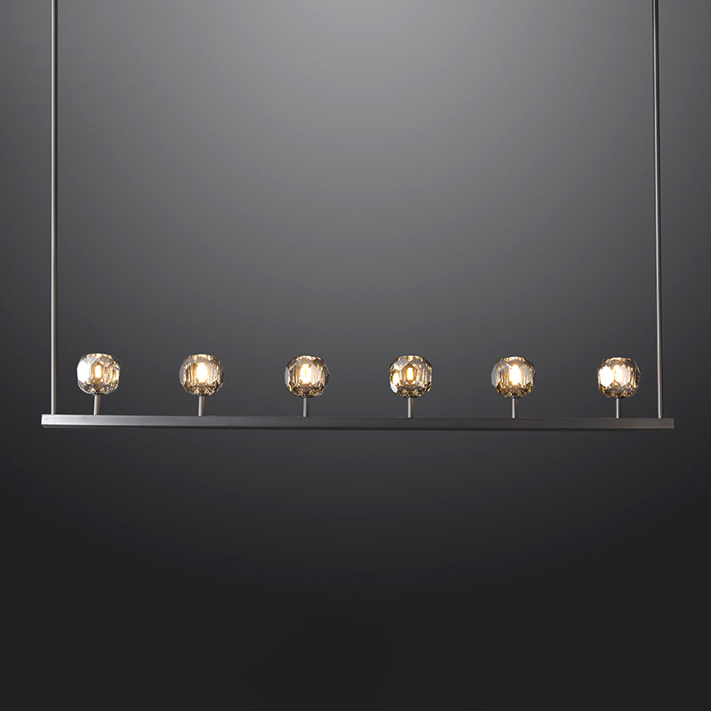 Bille De Crystal Ball Linear Chandelier 60"