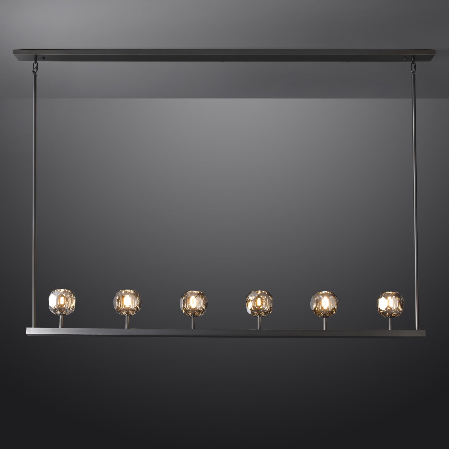 Bille De Crystal Ball Linear Chandelier 60"