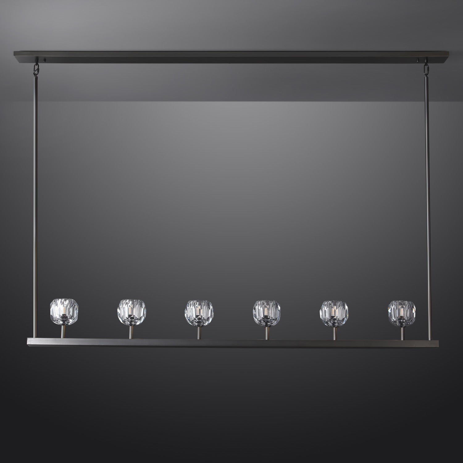 Bille De Crystal Ball Linear Chandelier 60"
